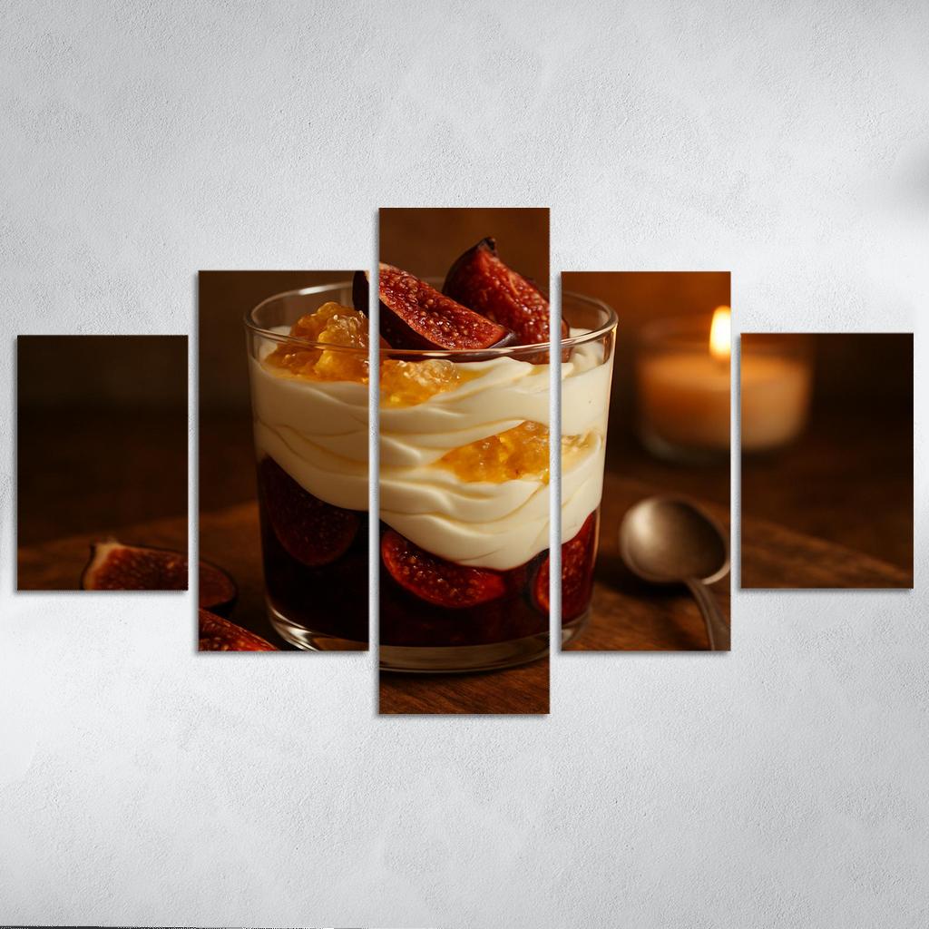 Roasted Fig Honeycomb Parfait canvas paintings frame