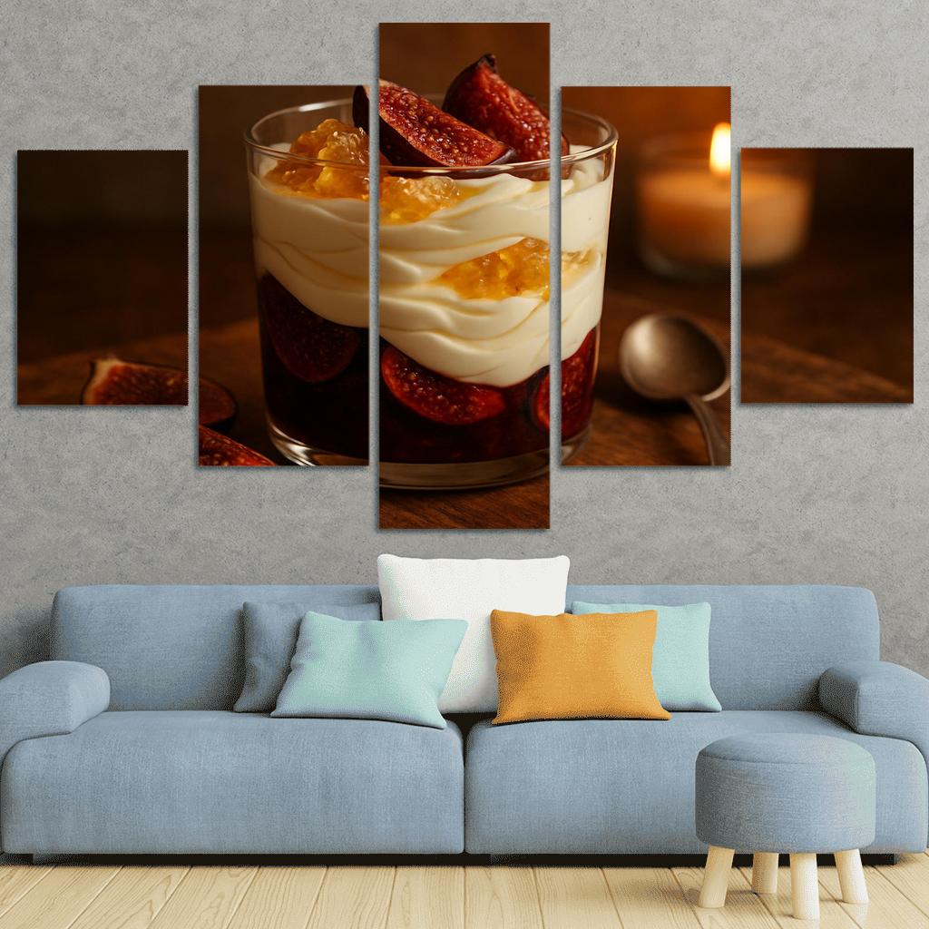 Roasted Fig Honeycomb Parfait canvas paintings frame