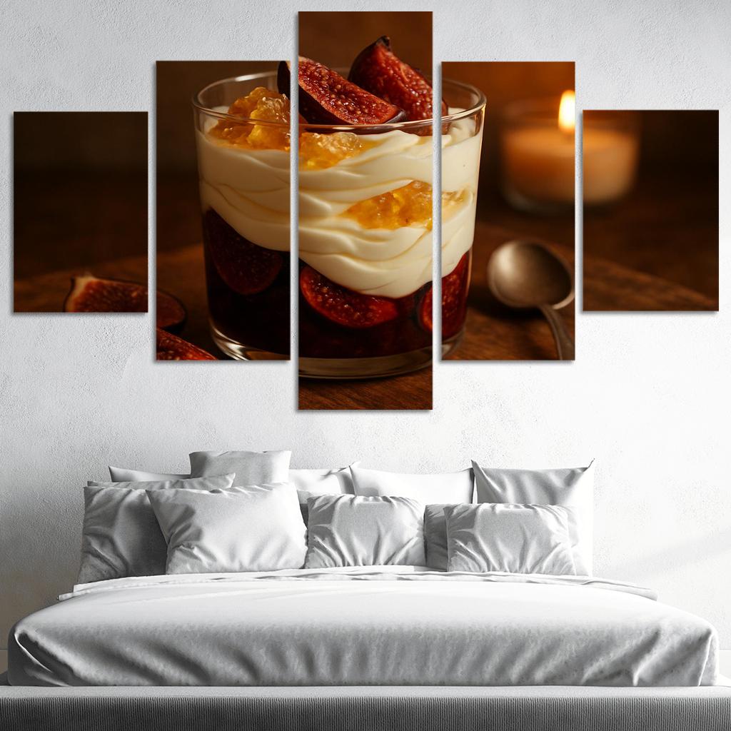 Roasted Fig Honeycomb Parfait canvas paintings frame