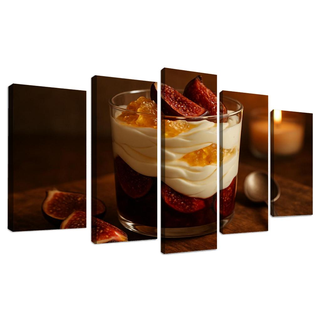 Roasted Fig Honeycomb Parfait canvas paintings frame