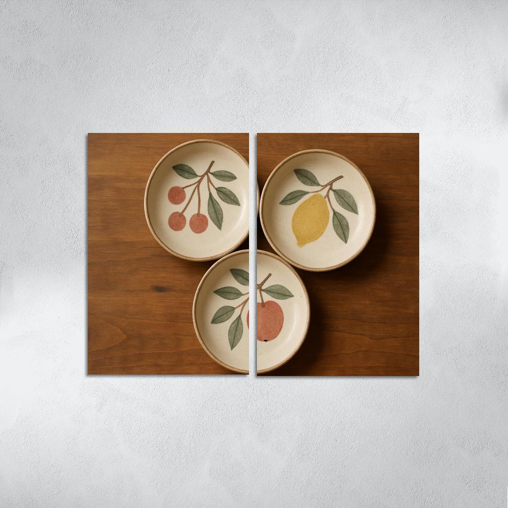 Ceramic Orchard Story Bowls canvas paintings frame