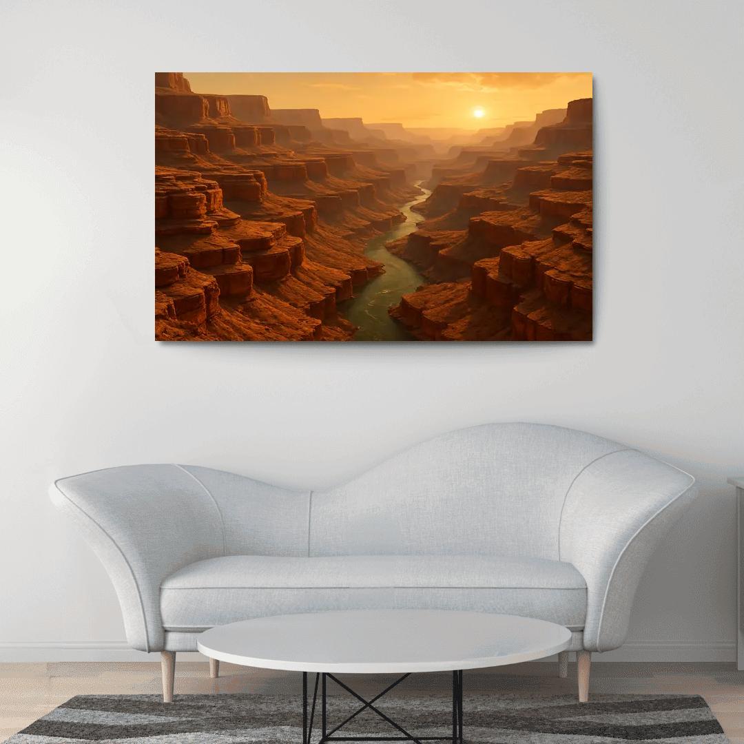 Amber Dawn Above Terraced Canyon wall art