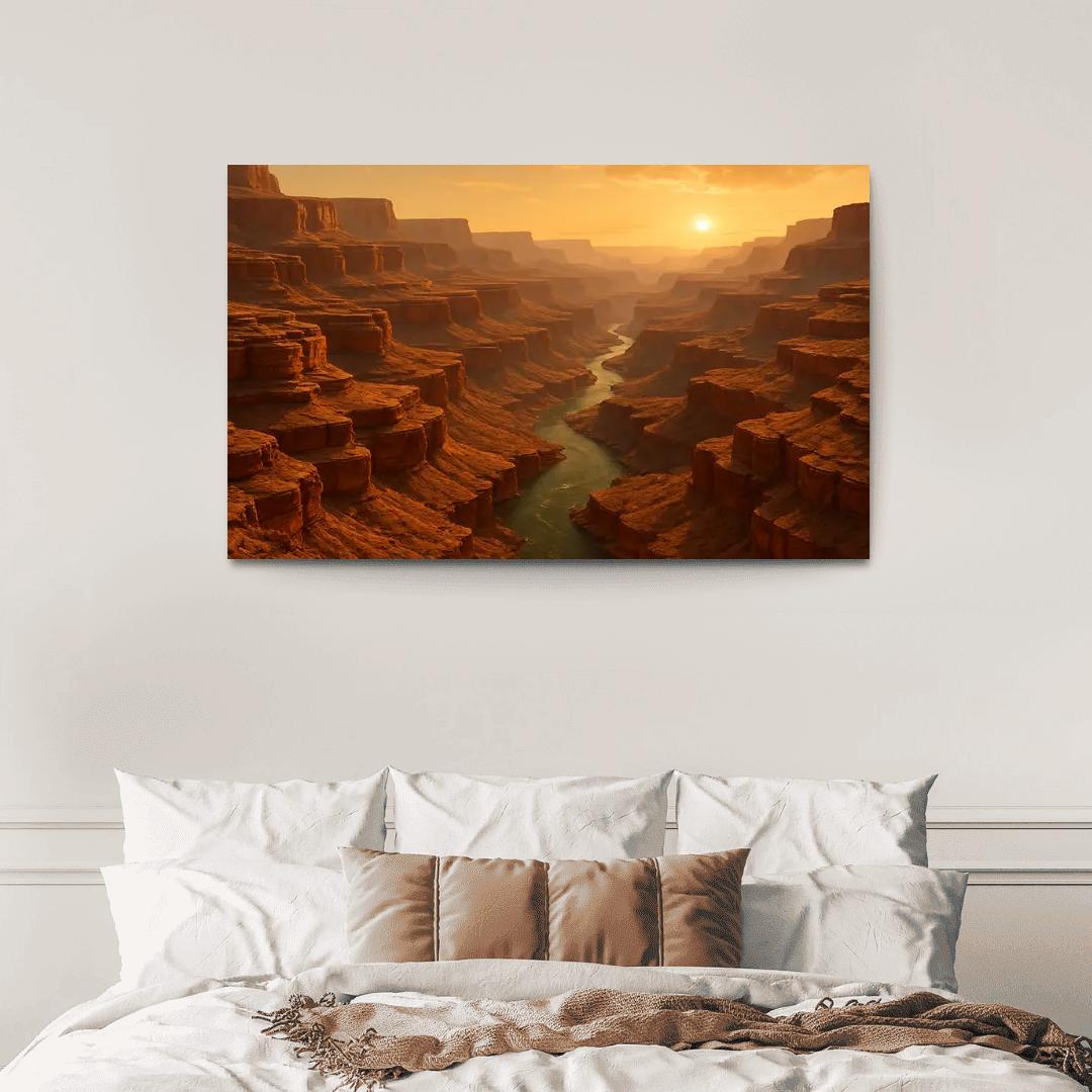 Amber Dawn Above Terraced Canyon wall art