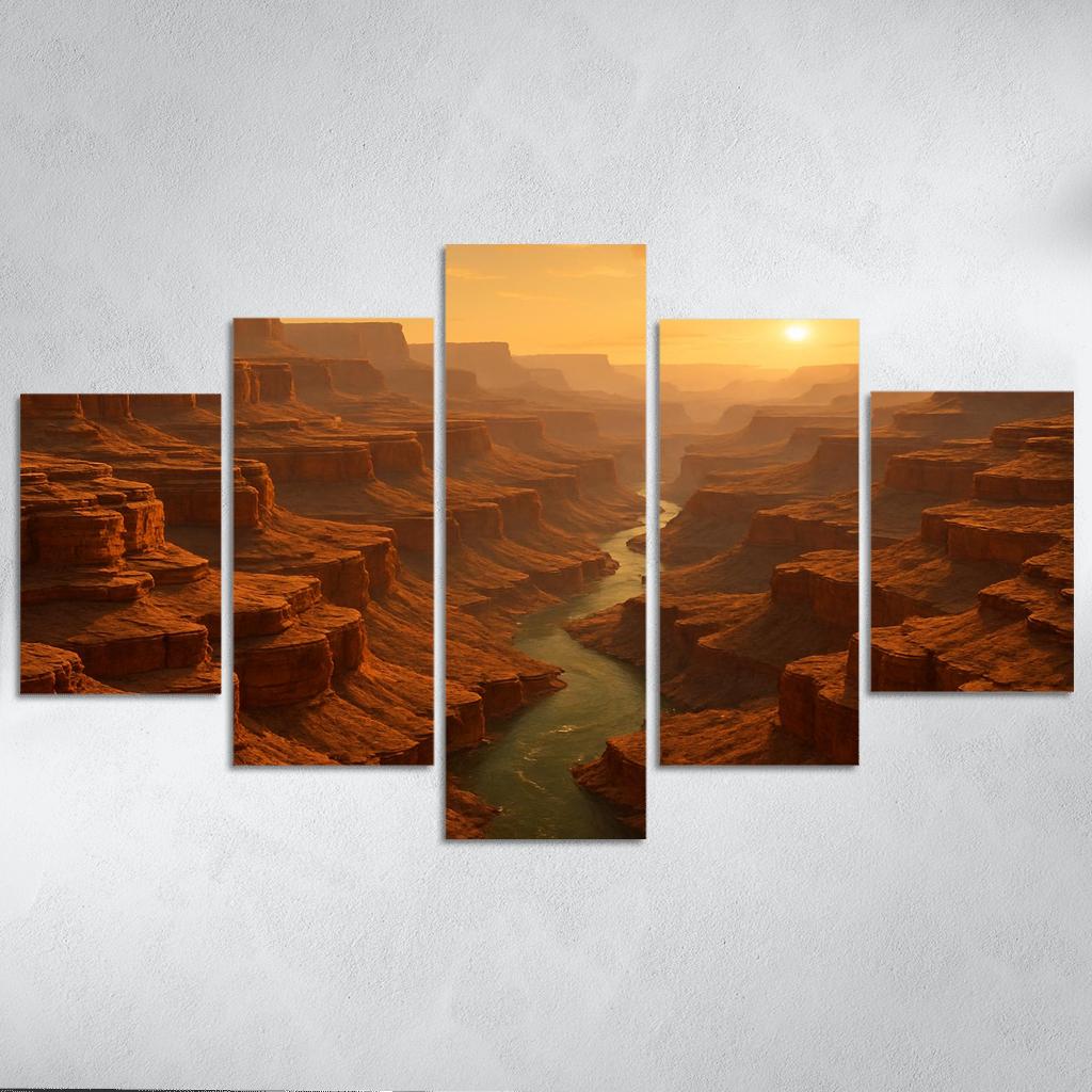 Amber Dawn Above Terraced Canyon wall art