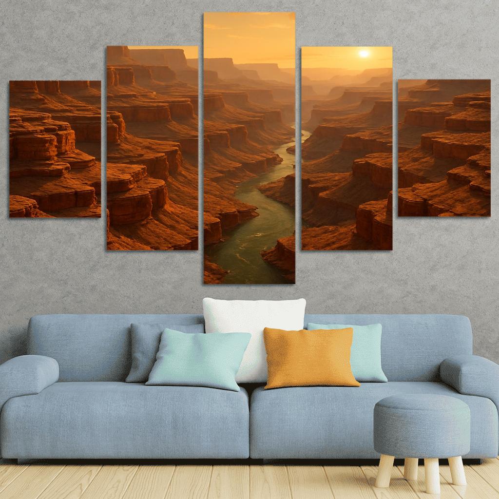 Amber Dawn Above Terraced Canyon wall art
