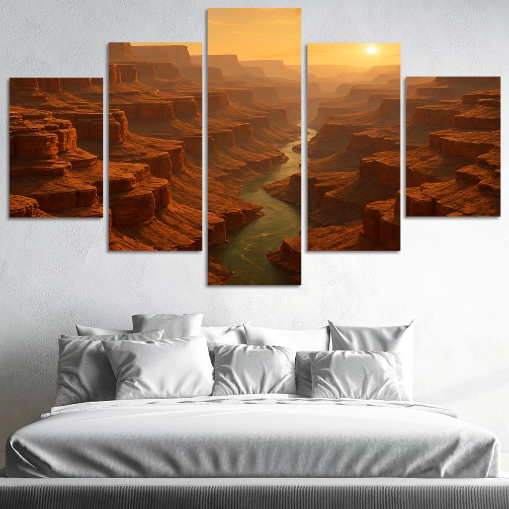 Amber Dawn Above Terraced Canyon wall art