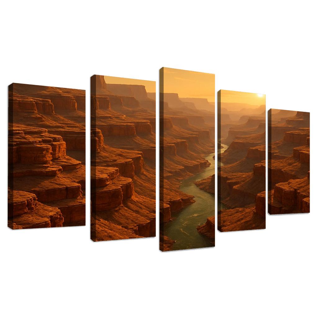 Amber Dawn Above Terraced Canyon wall art