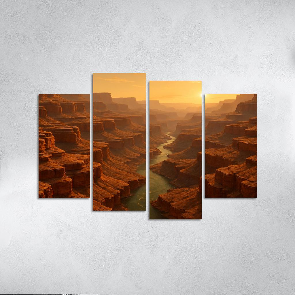 Amber Dawn Above Terraced Canyon wall art