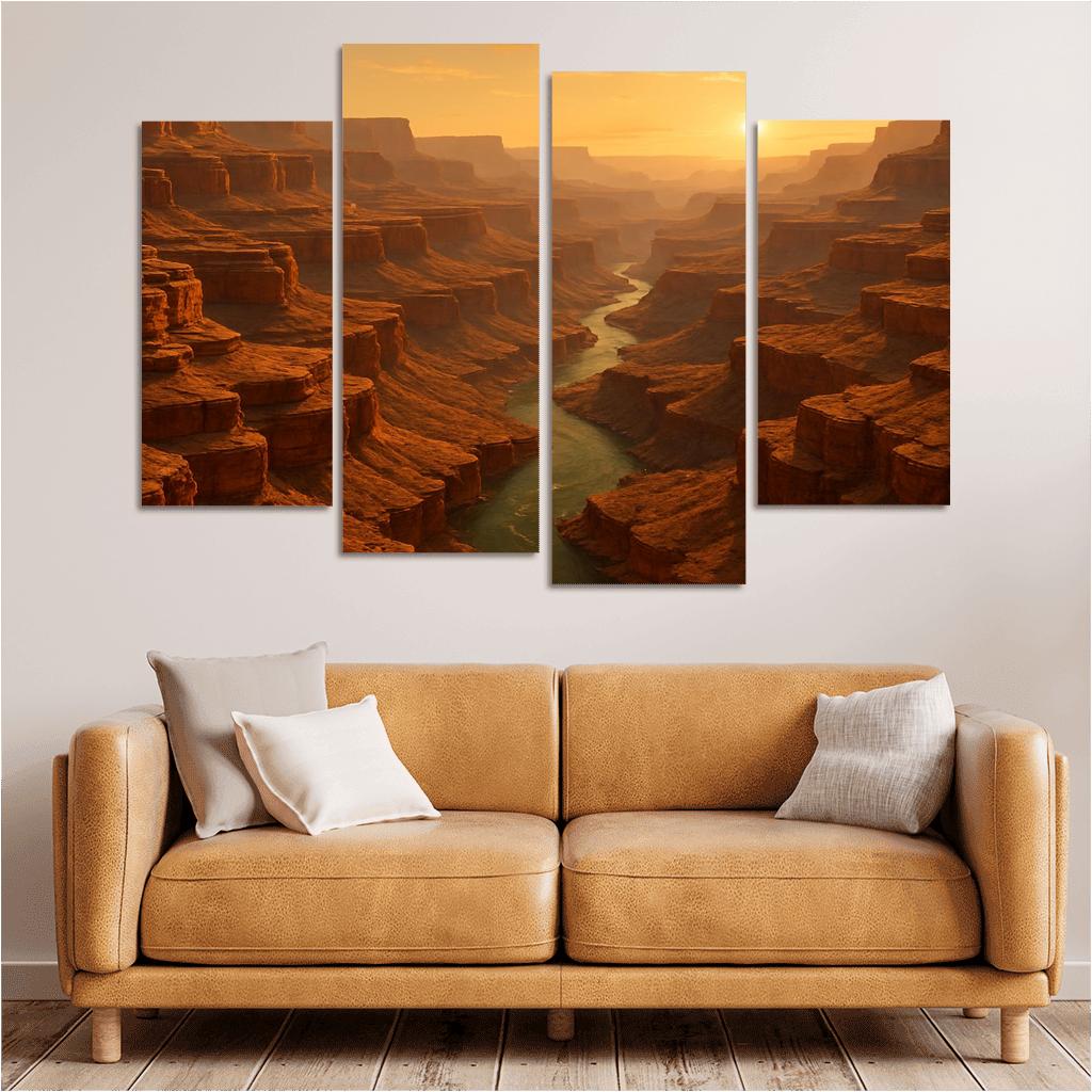 Amber Dawn Above Terraced Canyon wall art