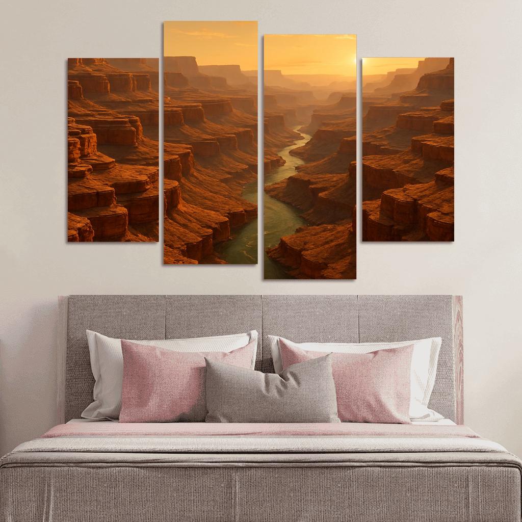 Amber Dawn Above Terraced Canyon wall art