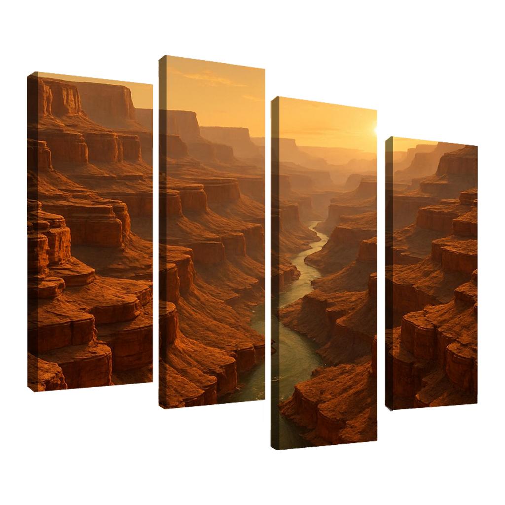 Amber Dawn Above Terraced Canyon wall art