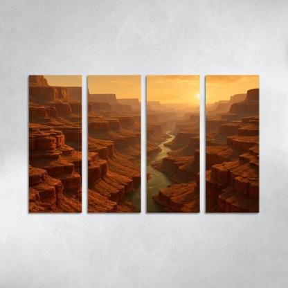 Amber Dawn Above Terraced Canyon wall art