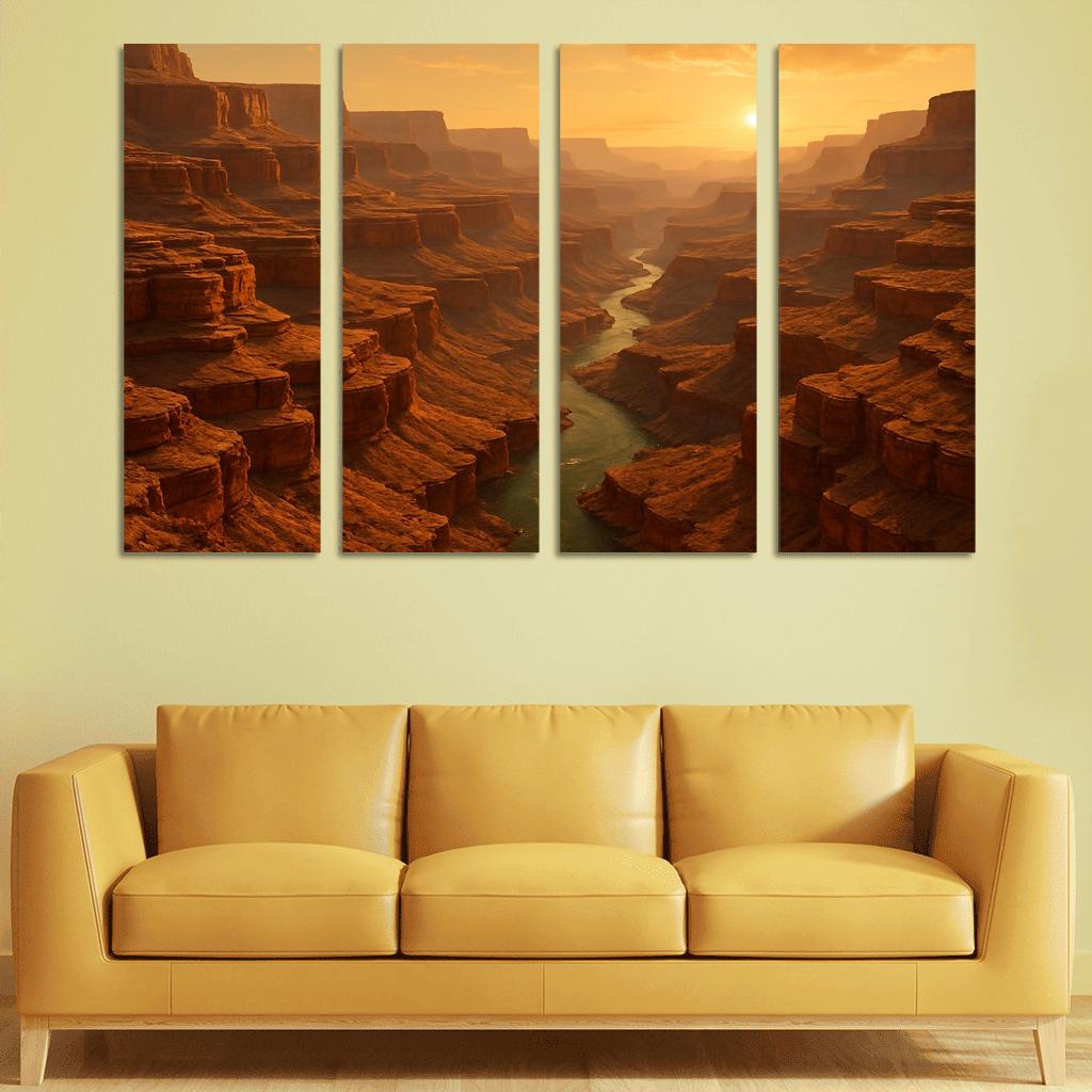 Amber Dawn Above Terraced Canyon wall art