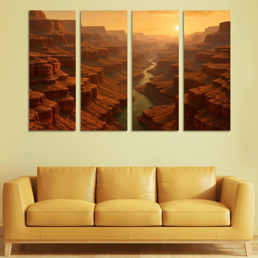Amber Dawn Above Terraced Canyon wall art