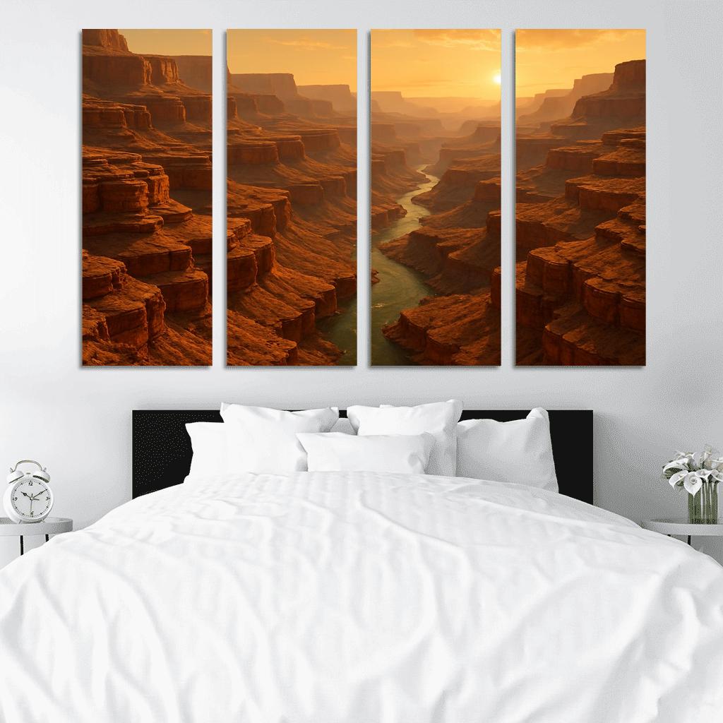 Amber Dawn Above Terraced Canyon wall art