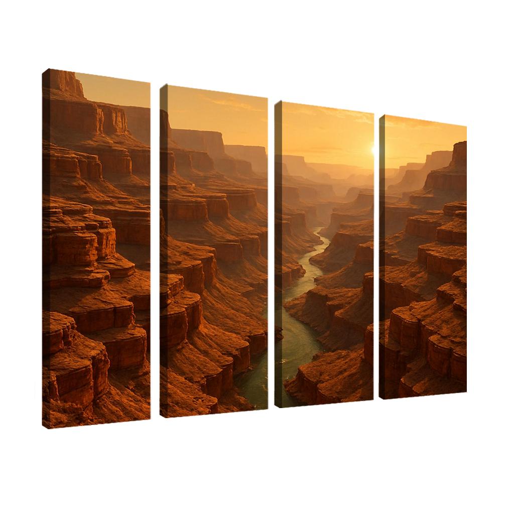 Amber Dawn Above Terraced Canyon wall art