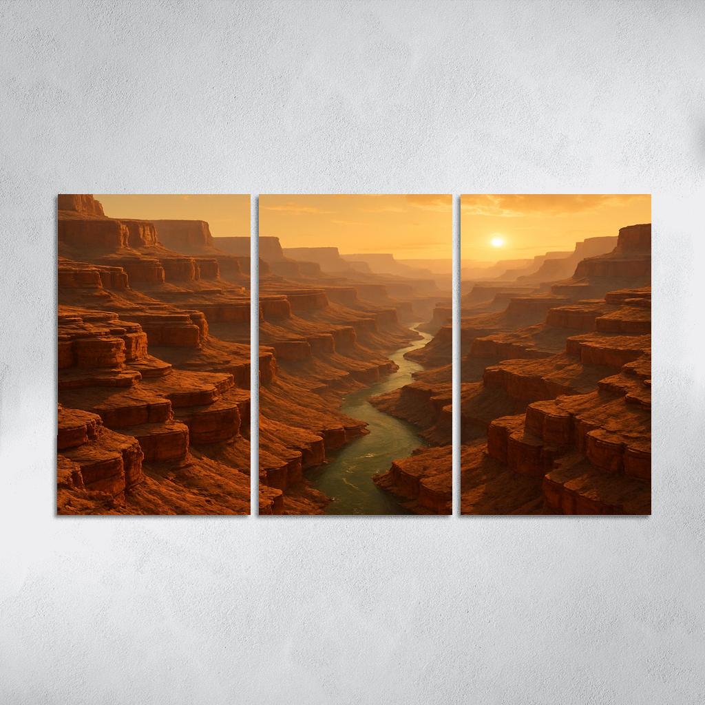 Amber Dawn Above Terraced Canyon wall art