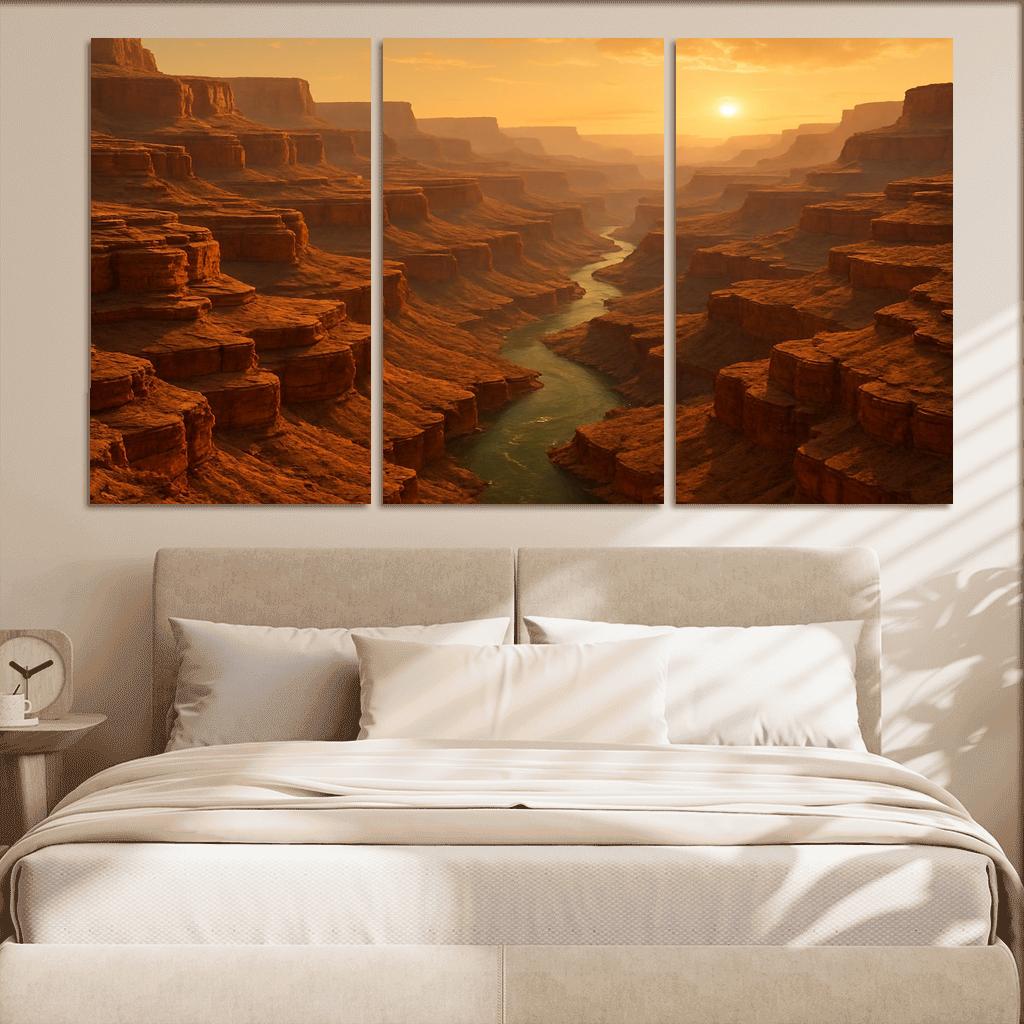 Amber Dawn Above Terraced Canyon wall art