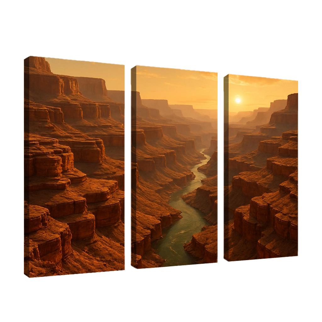 Amber Dawn Above Terraced Canyon wall art