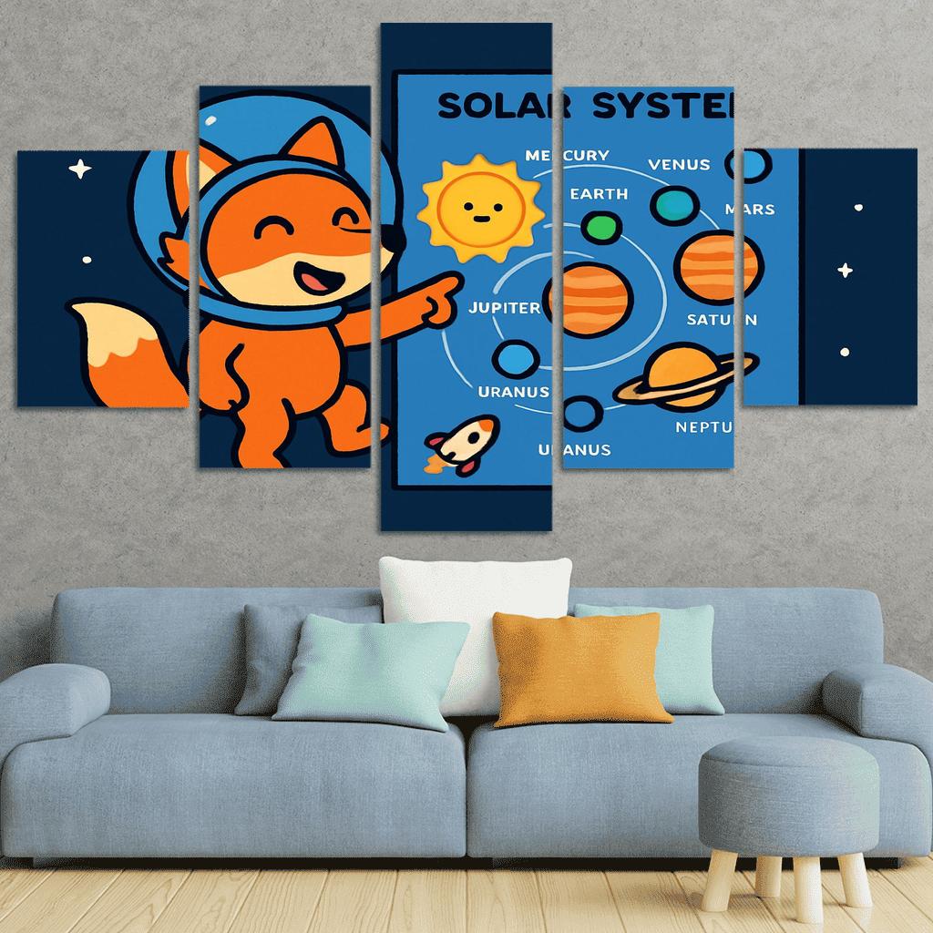 Starlight Fox Maps The Planets framed paintings