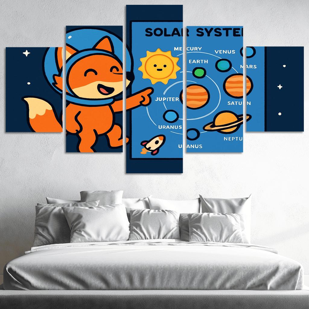 Starlight Fox Maps The Planets framed paintings