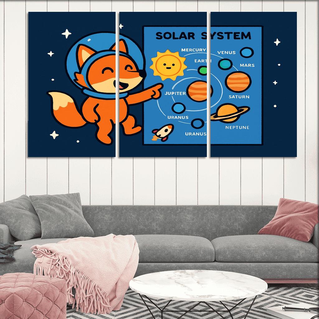 Starlight Fox Maps The Planets framed paintings