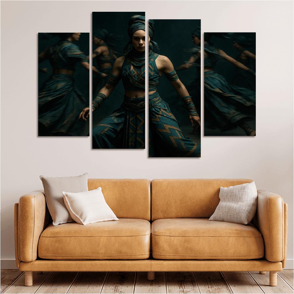 Neo Tribal Rhythmic Ritual wall decor