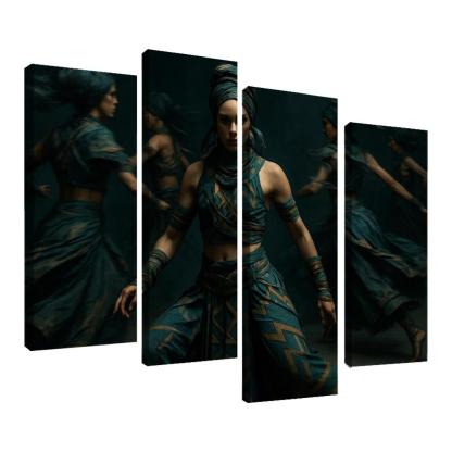 Neo Tribal Rhythmic Ritual wall decor