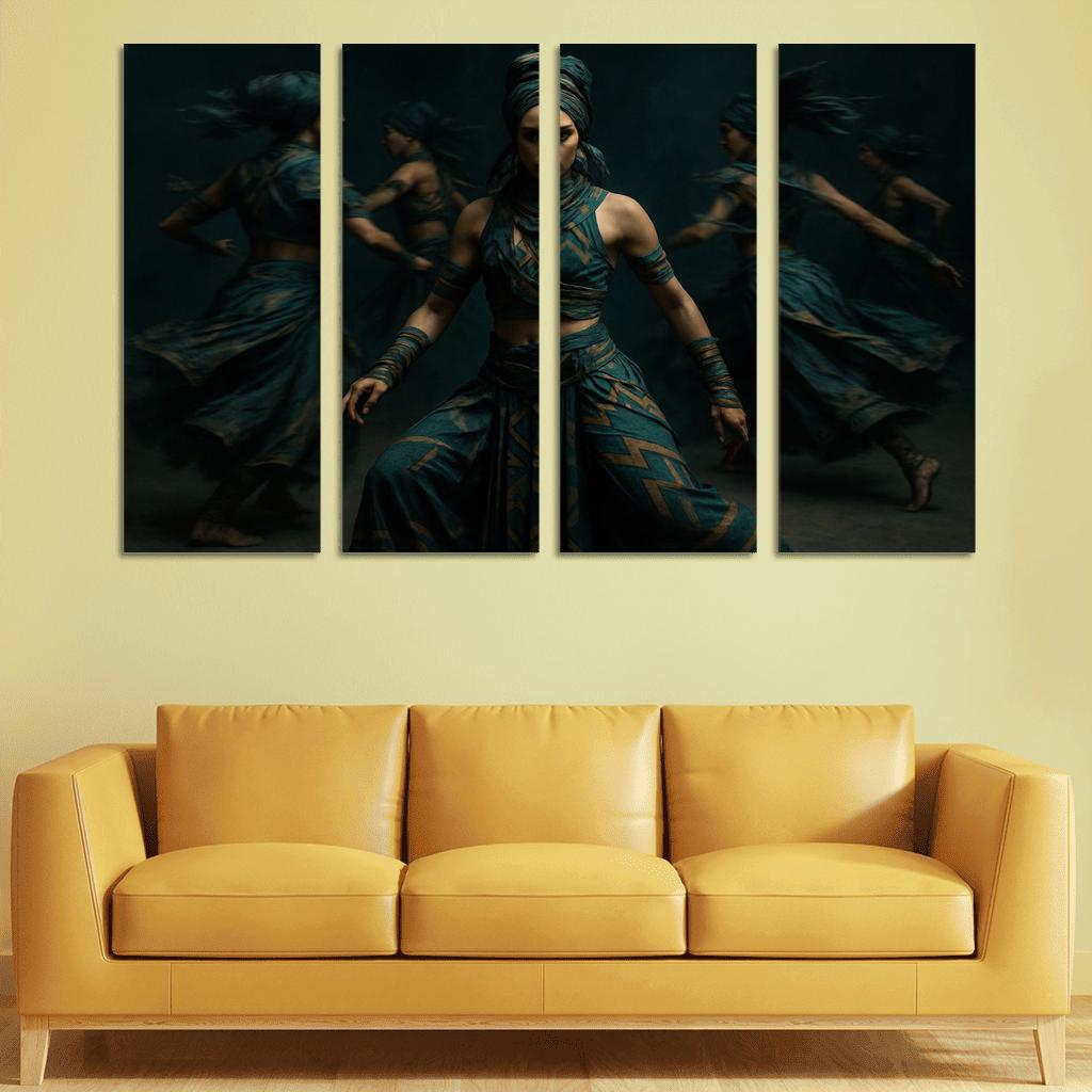 Neo Tribal Rhythmic Ritual wall decor