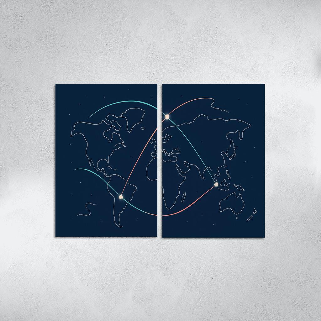 Celestial Crossing Currents custom paintings frame