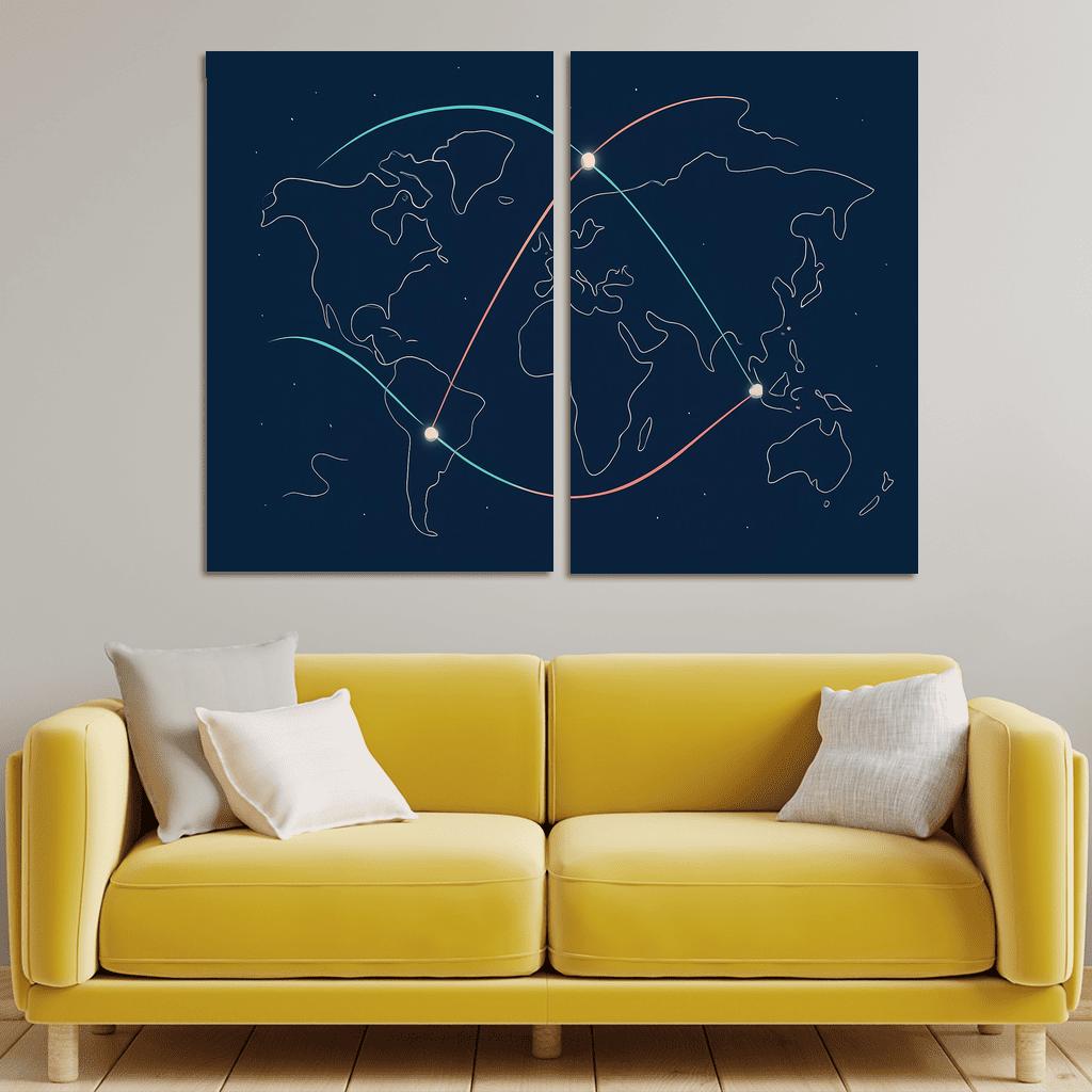 Celestial Crossing Currents custom paintings frame