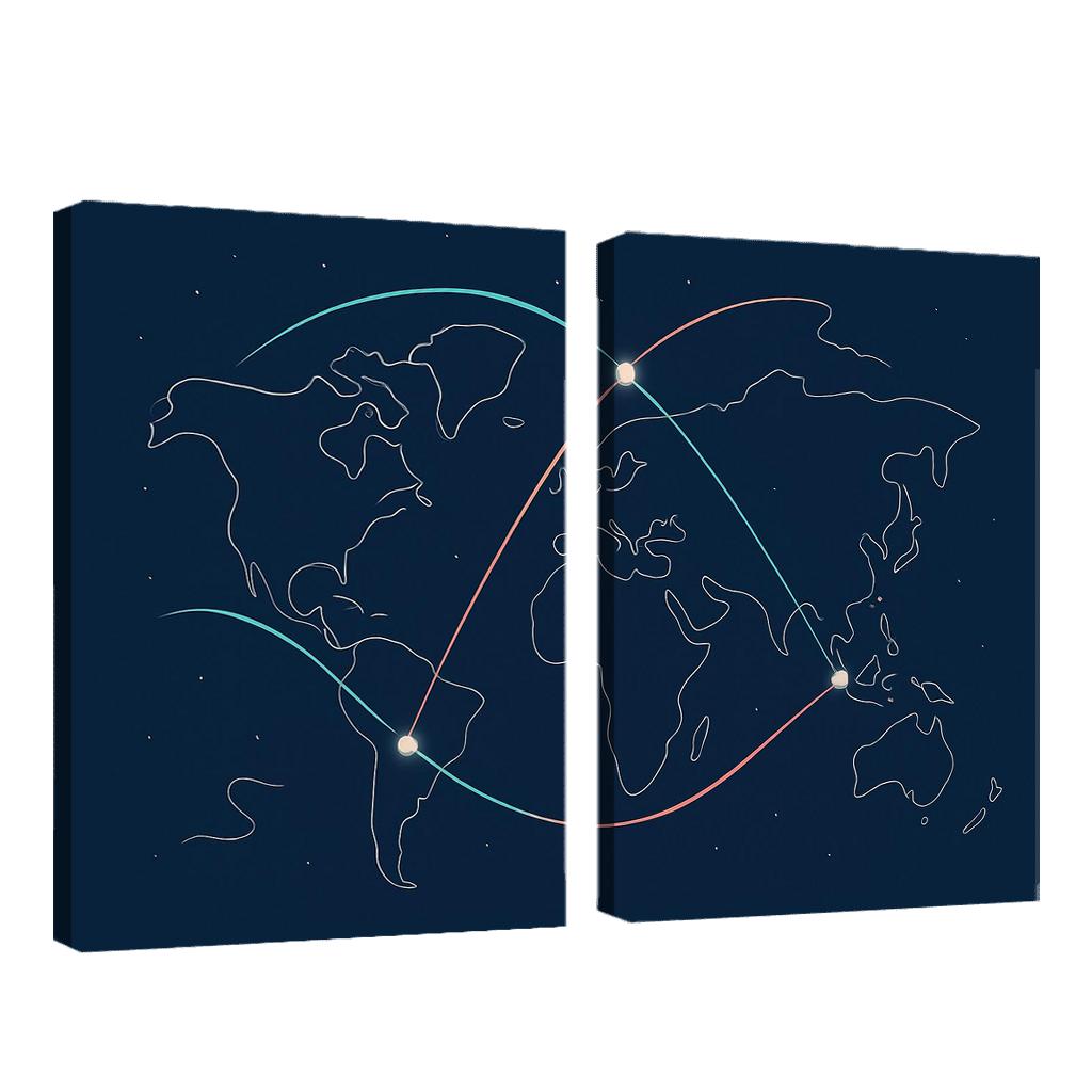 Celestial Crossing Currents custom paintings frame