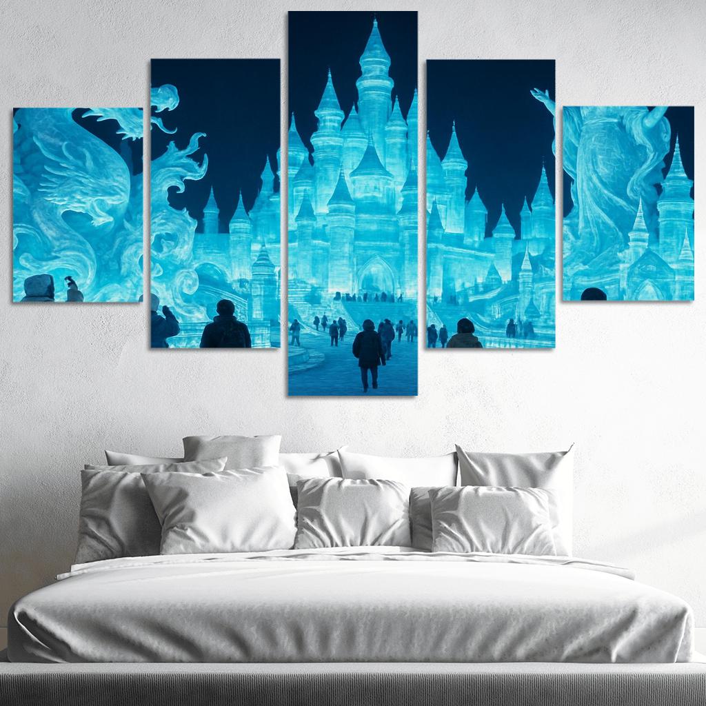 Harbin Ice Festival In China abstract paintings frame