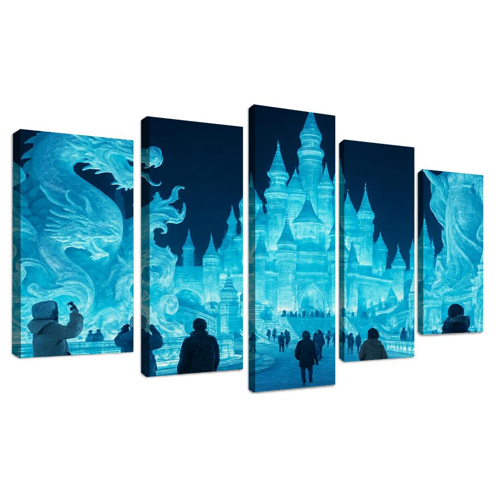 Harbin Ice Festival In China abstract paintings frame