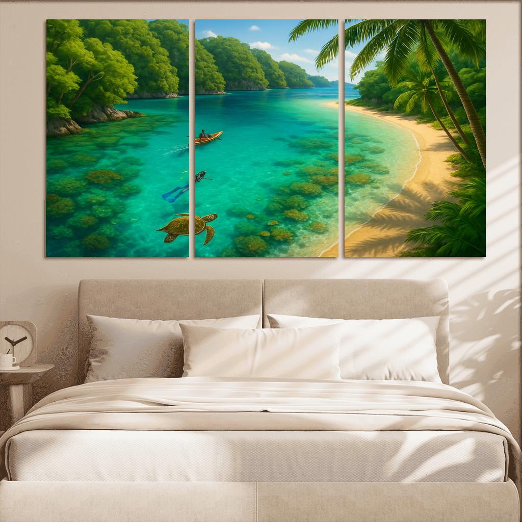 Turtleglass Lagoon wall art