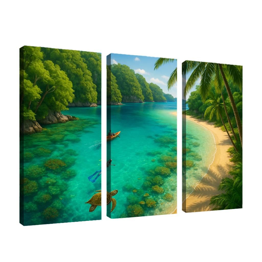 Turtleglass Lagoon wall art