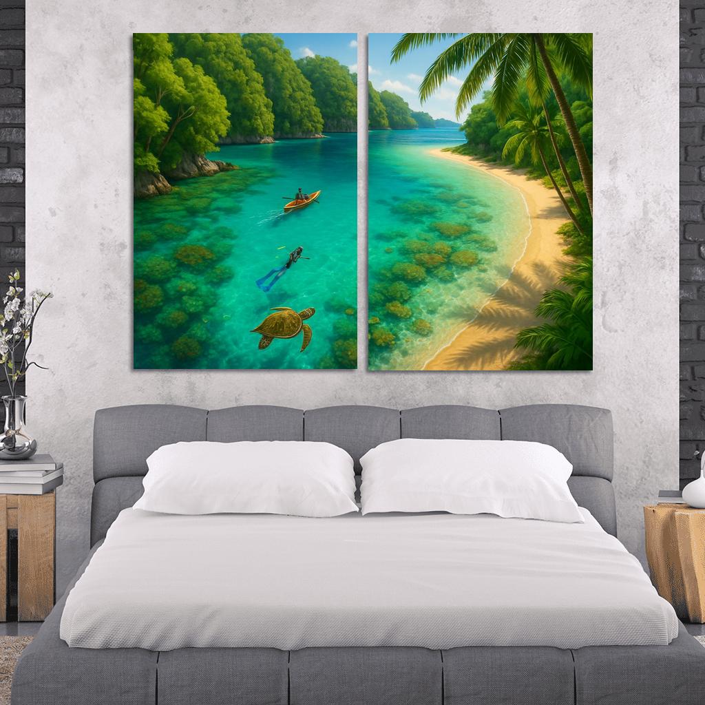 Turtleglass Lagoon wall art