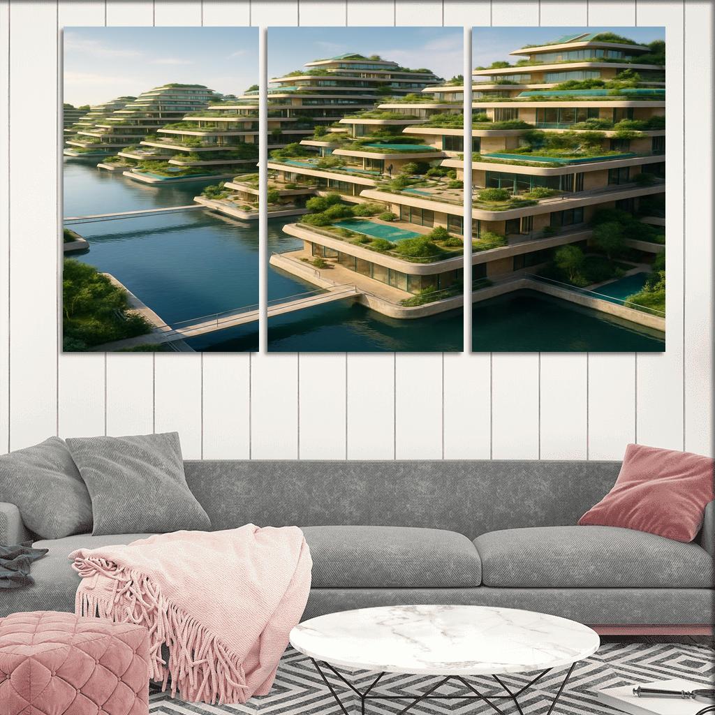 Amphibious Terraces Habitat wall art