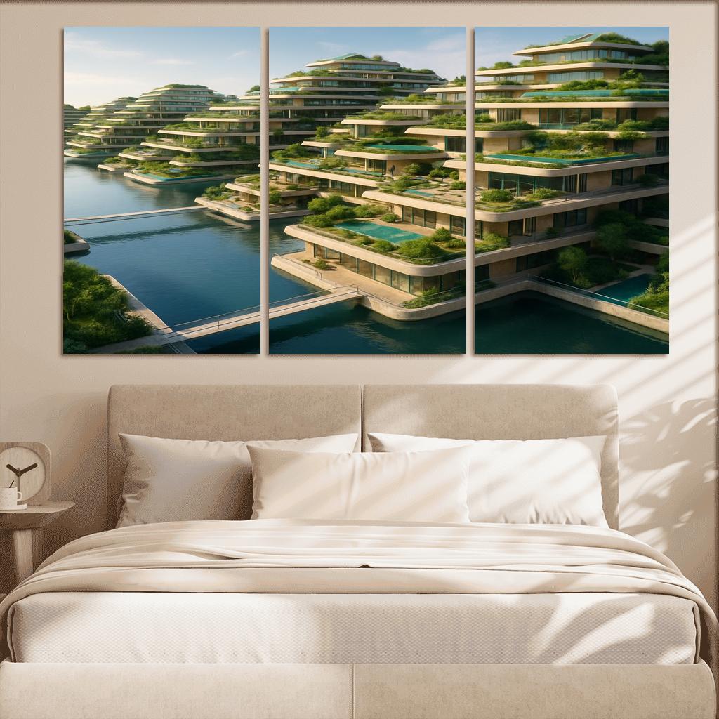 Amphibious Terraces Habitat wall art