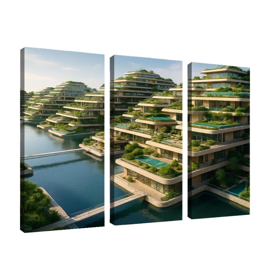 Amphibious Terraces Habitat wall art