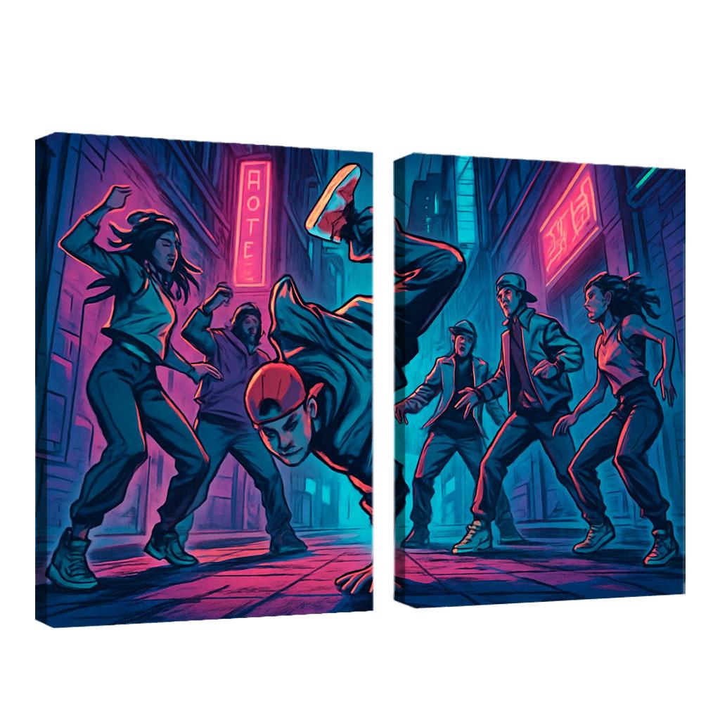 Neon Pulse Street Flow wall art