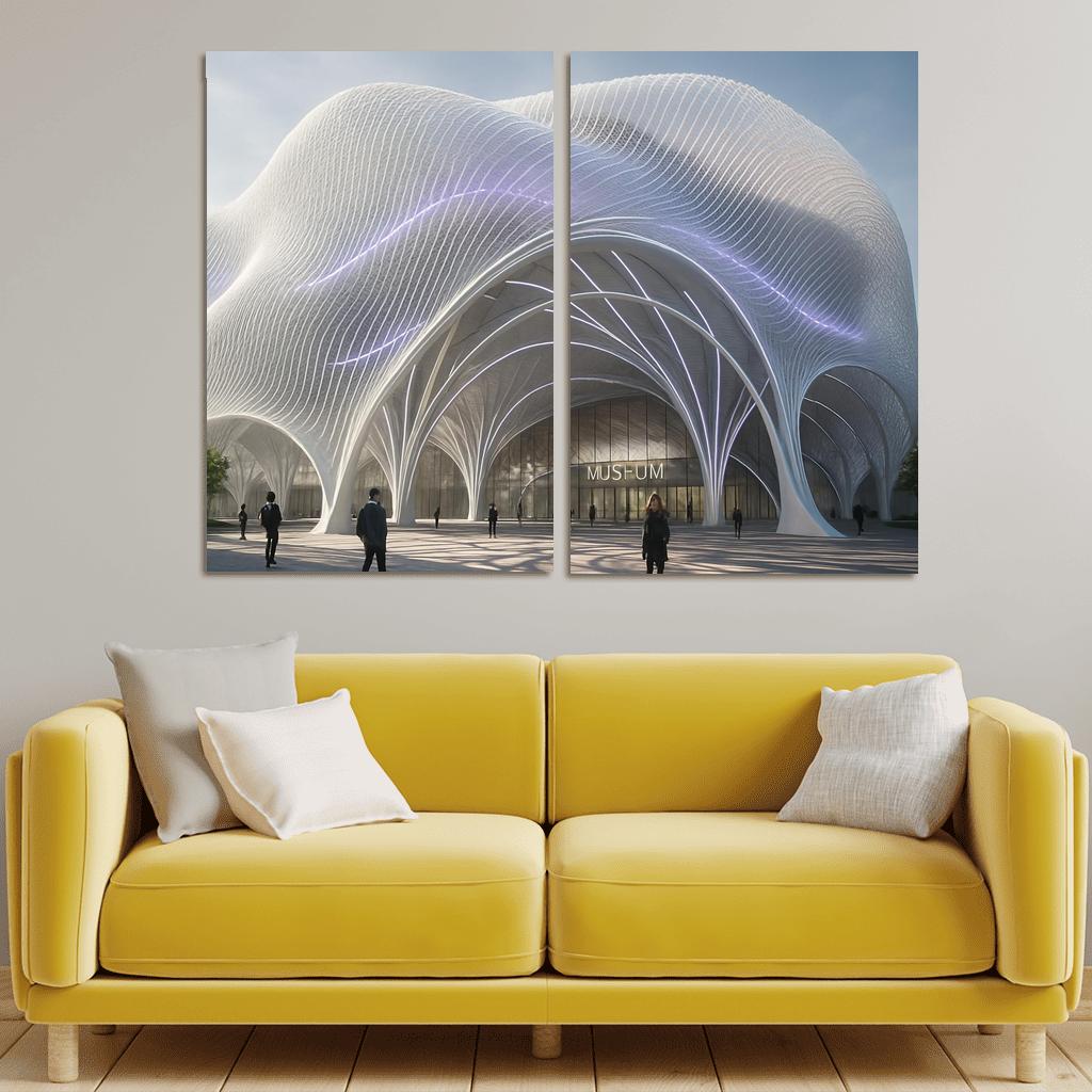 Kinetic Light Weave Museum wall decor