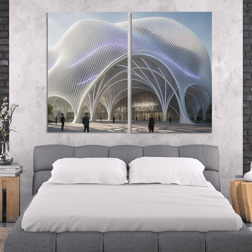 Kinetic Light Weave Museum wall decor