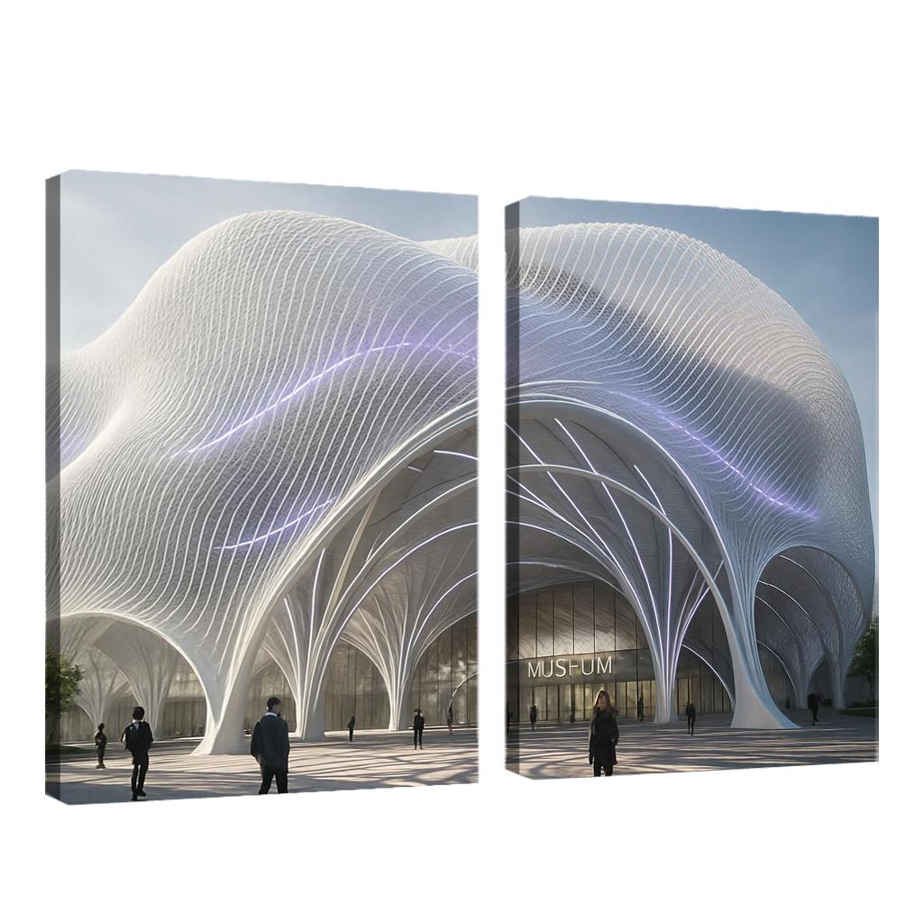 Kinetic Light Weave Museum wall decor