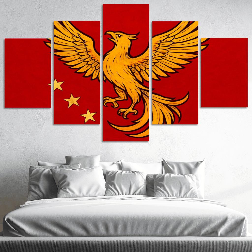 Rising Phoenix Of Renewal Standard canvas paintings frame
