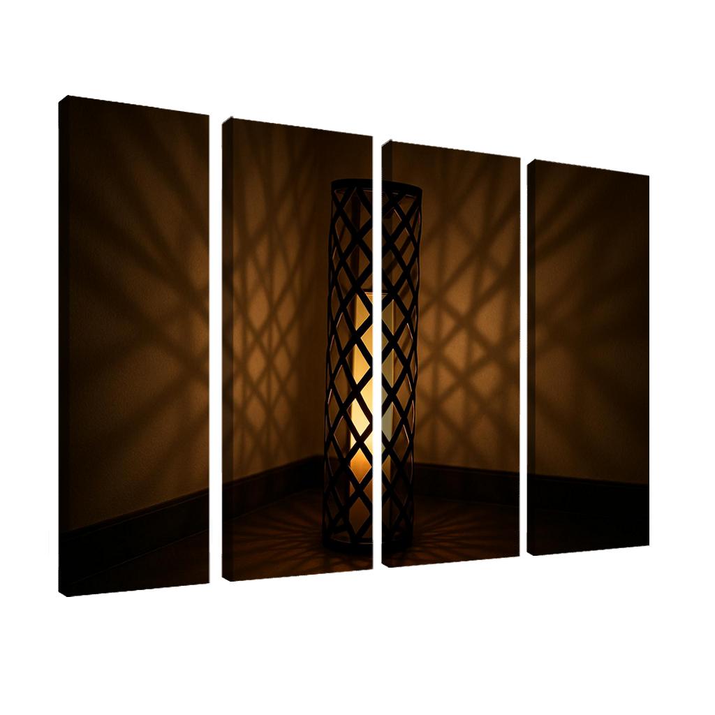 Woven Shadow Lantern Pedestal custom paintings frame