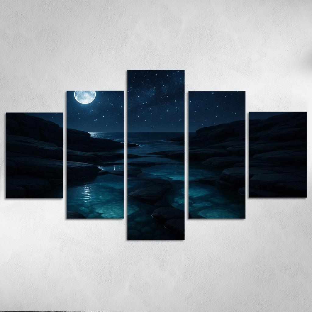 Starlit Reflections Of Crystal Sound abstract paintings frame