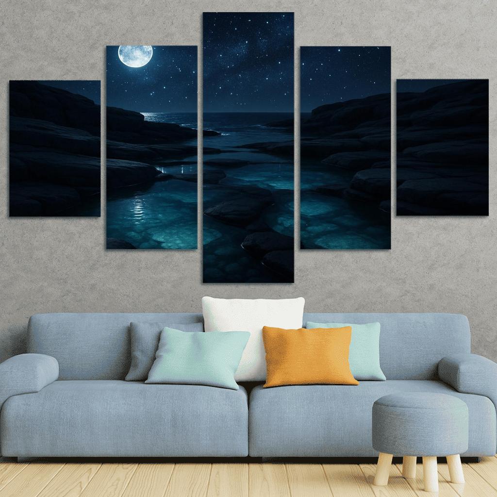Starlit Reflections Of Crystal Sound abstract paintings frame
