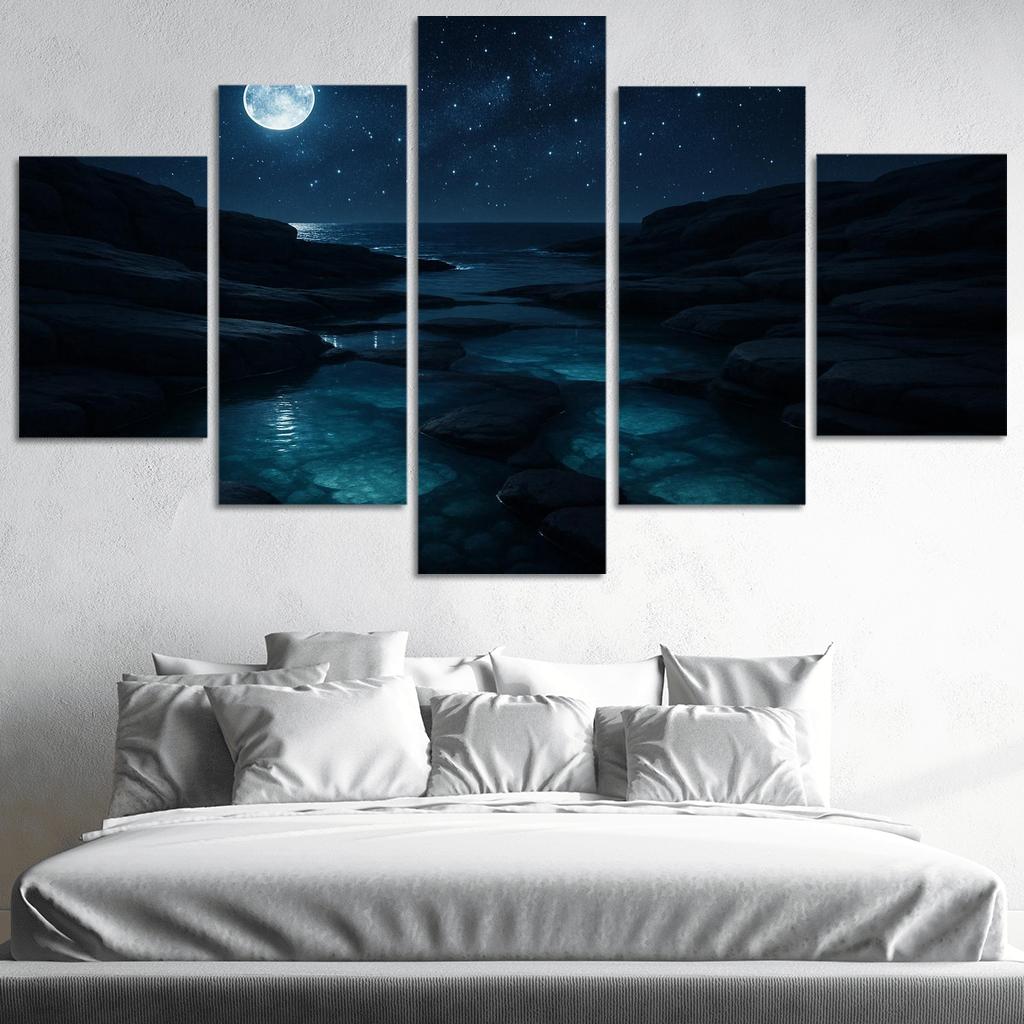 Starlit Reflections Of Crystal Sound abstract paintings frame