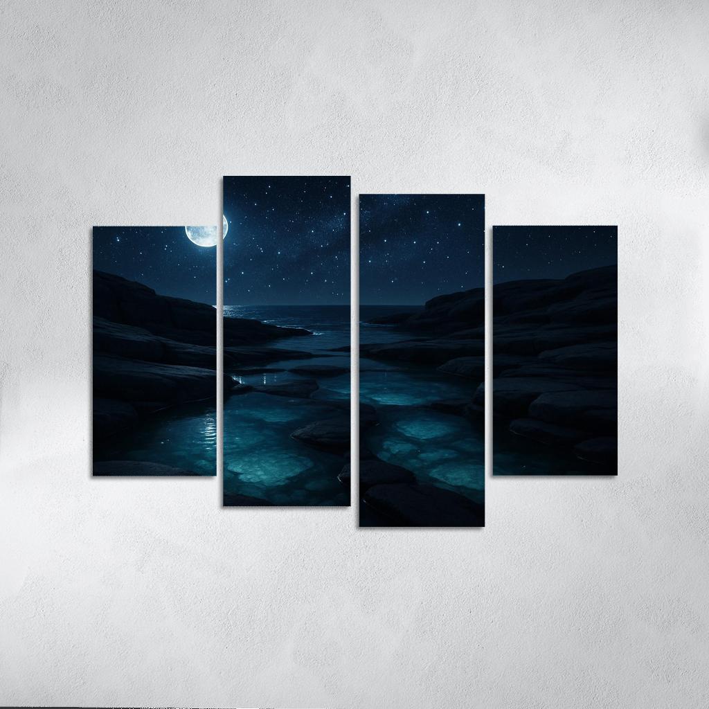 Starlit Reflections Of Crystal Sound abstract paintings frame